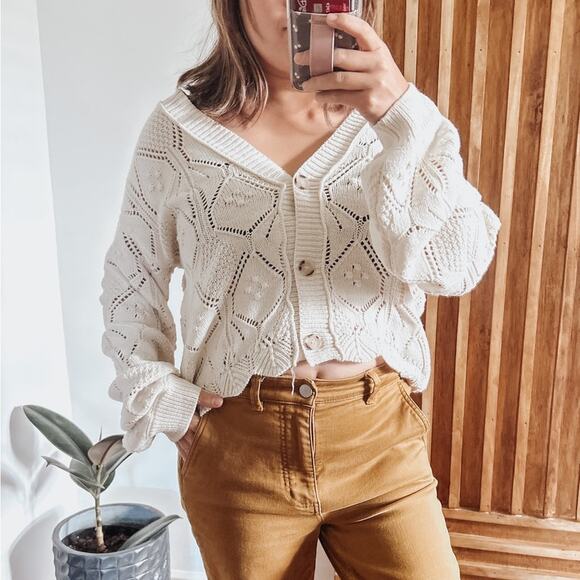 Freshman 1999 Boho Loose fit Buttoned Front Sweater Cardigan. Size S - Picture 1 of 12